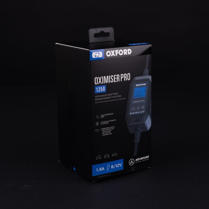 OXFORD ładowarka do akumulatorów motocyklowych i samochodowych Oximiser Pro 1250 OXFORD ładowarka do akumulatorów motocyklowych i samochodowych Oximiser Pro 1250