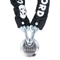 OXFORD łańcuch antykradzieżowy z kłódką szyfrową 9.5mm 1.5m LK101
