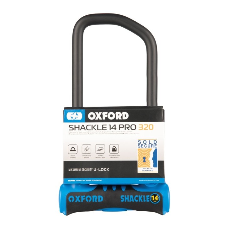 OXFORD U-lock zapięcie rowerowe Sentinel Pro czarne 260x177mm trzpień 14mm OXFORD U-lock zapięcie rowerowe Sentinel Pro czarne 260x177mm trzpień 14mm