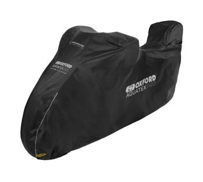 OXFORD AQUATEX PRO pokrowiec wodoodporny na motocykl z kufrem czarny S