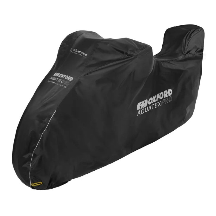 OXFORD AQUATEX PRO pokrowiec wodoodporny na motocykl z kufrem czarny M OXFORD AQUATEX PRO pokrowiec wodoodporny na motocykl z kufrem czarny M