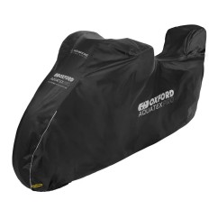 OXFORD AQUATEX PRO pokrowiec wodoodporny na motocykl z kufrem czarny L